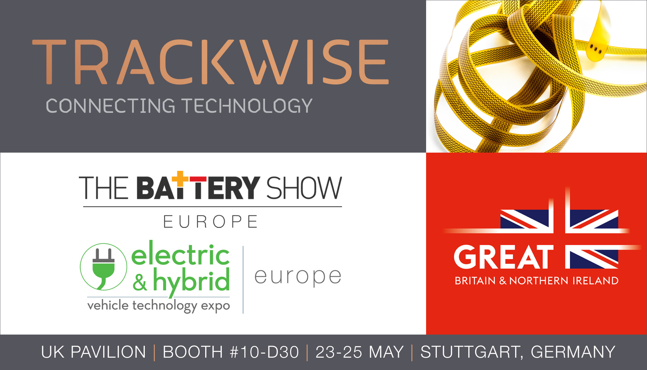 Trackwise to showcase EV battery interconnect tech at Electric & Hybrid Vehicle Tech & Battery Show Europe in Stuttgart, Germany