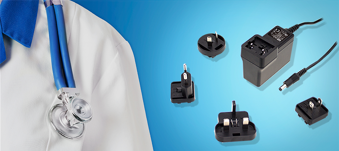 MEAN WELL 60 Watt Medically Approved External Multi Headed Adaptor now available from Ecopac Power