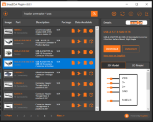 1. SnapEDA Plugin Search Interface