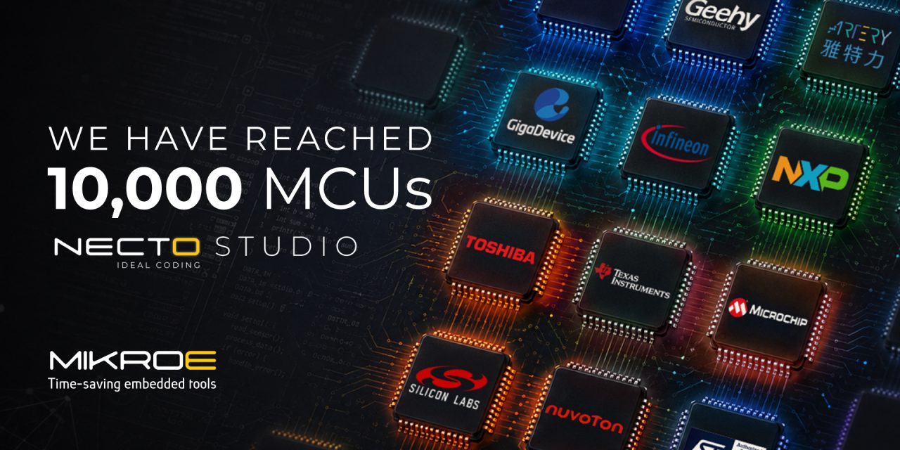 MIKROE now supports half of the world’s entire MCUs within its multi-architectural NECTO Studio IDE