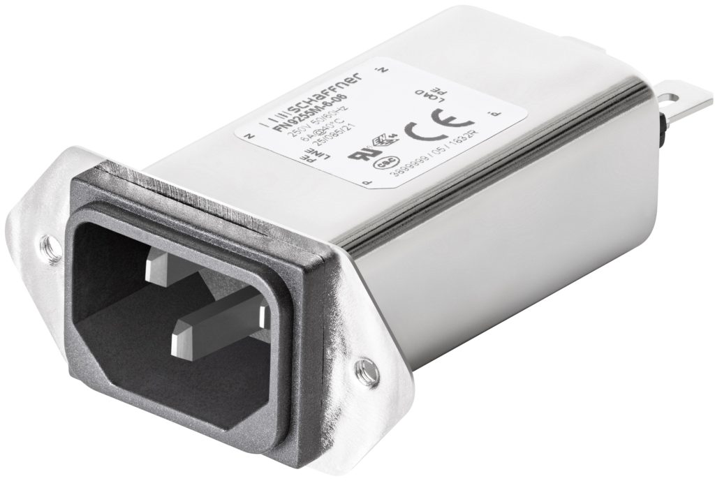 Schaffner introduces a new series of RFI filters with IEC Inlet C14 or C20