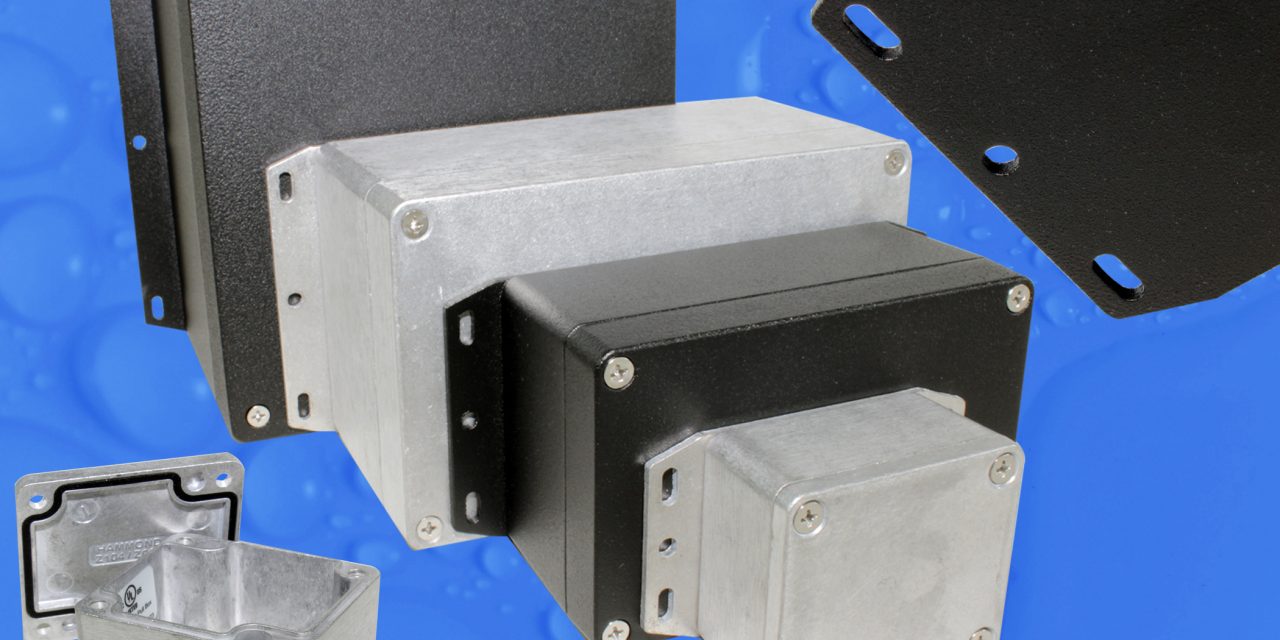 Hammond’s new 1550ZF IP68 heavy duty flanged die-cast aluminium enclosures