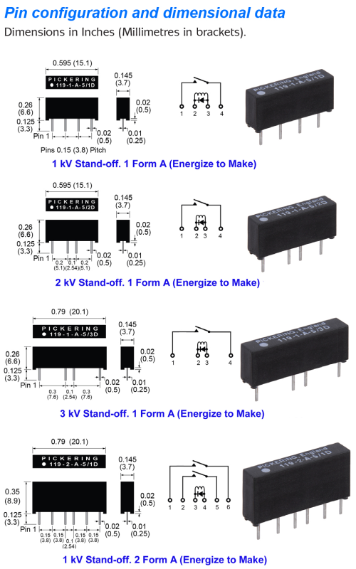 High Voltage Reed Relays