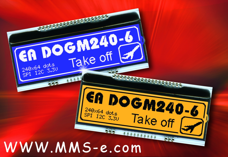 240×64 Display with touch-screen for 19“ applications