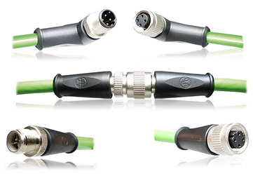 M12 circular connector with a modular design principle