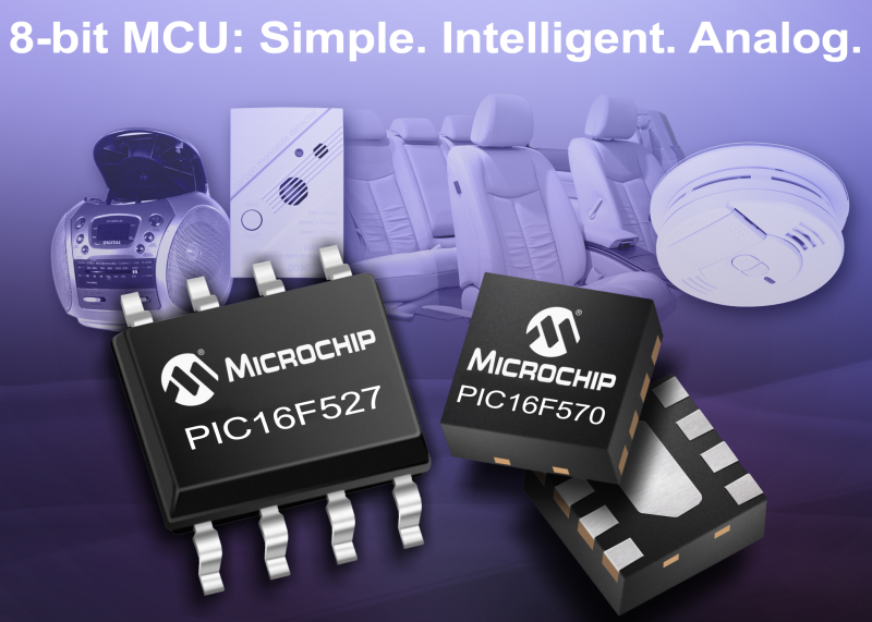 Microchip brings integrated op amps to low-cost 8-bit PIC® microcontrollers