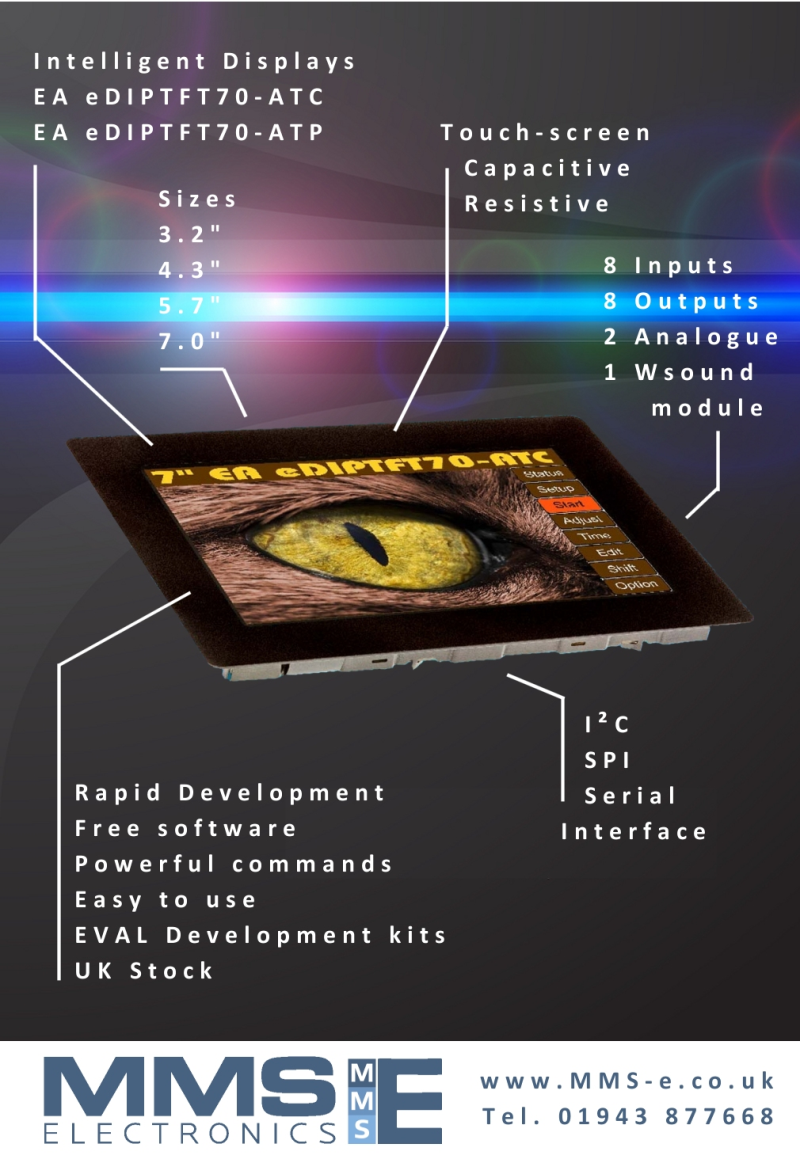 Intelligent TFT display with sound