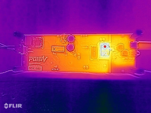 230Vin 20Vout eval board thermal image TOP70