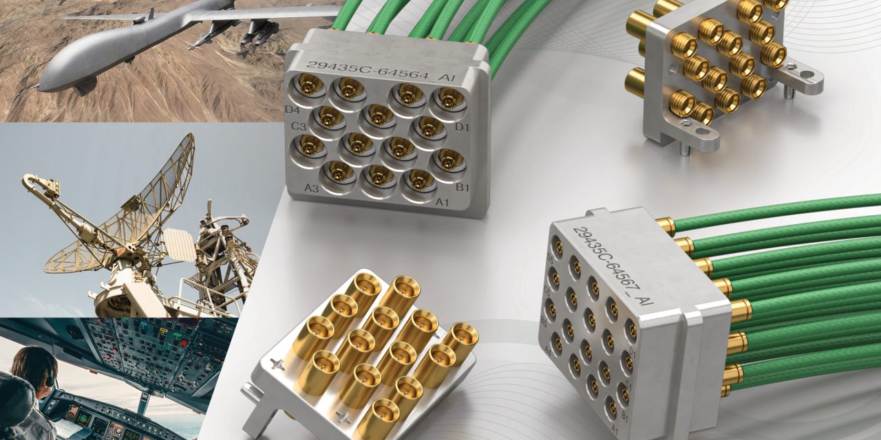 HUBER+SUHNER high performance VITA 67.3 RF interconnect portfolio available from Lane Electronics