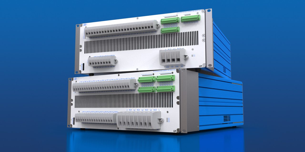 Pickering introduces LXI high-current switching family for signals up to 80 A and 300 V