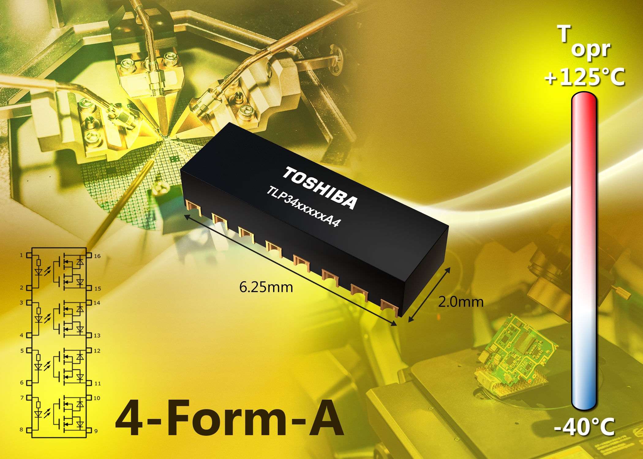 Toshiba launches ultra-small 4-Form-A voltage driven photorelays