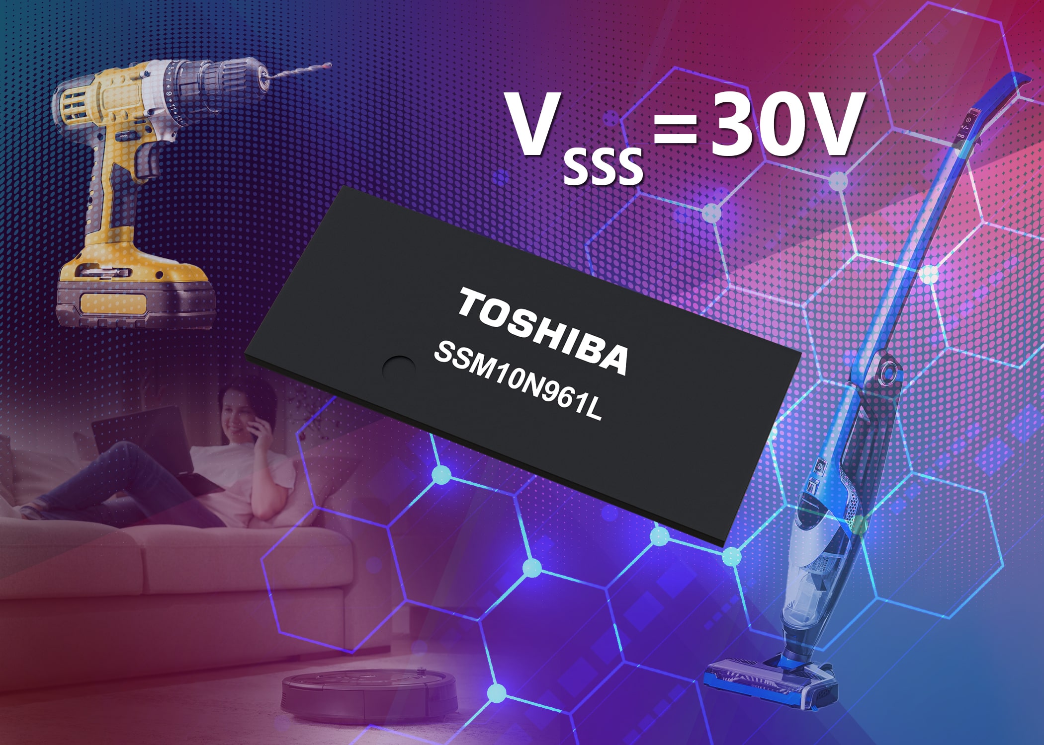 Toshiba launches first 30V N-channel common-drain MOSFET