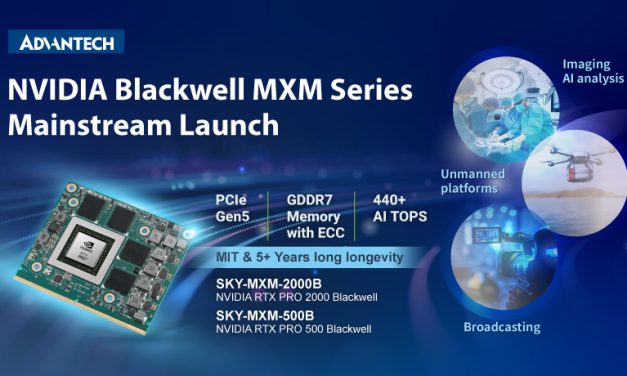 Next-generation embedded AI: Advantech launches the new mainstream MXM product series powered by NVIDIA RTX PRO Blackwell embedded GPUs