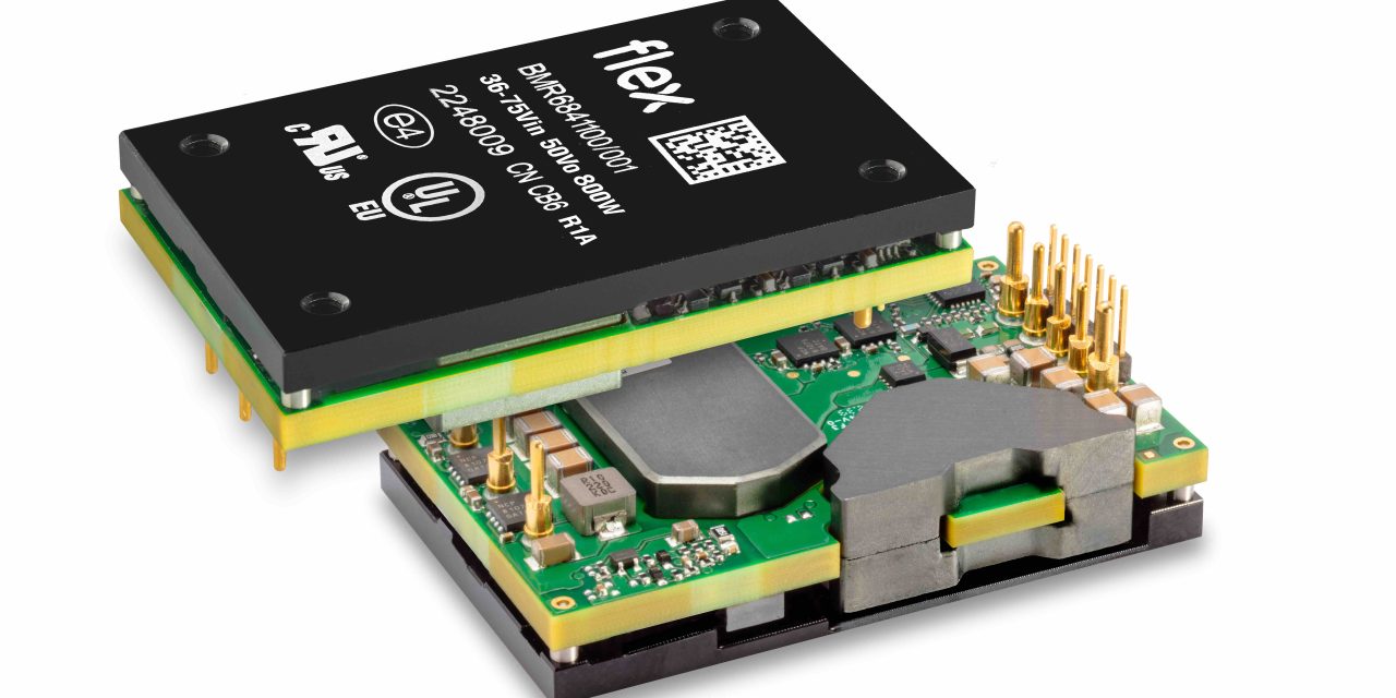 Flex Power Modules introduces 800 W quarter-brick DC/DC converter for telecom RFPA and datacom applications