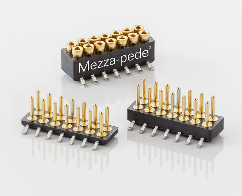 Mezza-pede® 1.0mm pitch SMT Connectors from Advanced Interconnections Corp