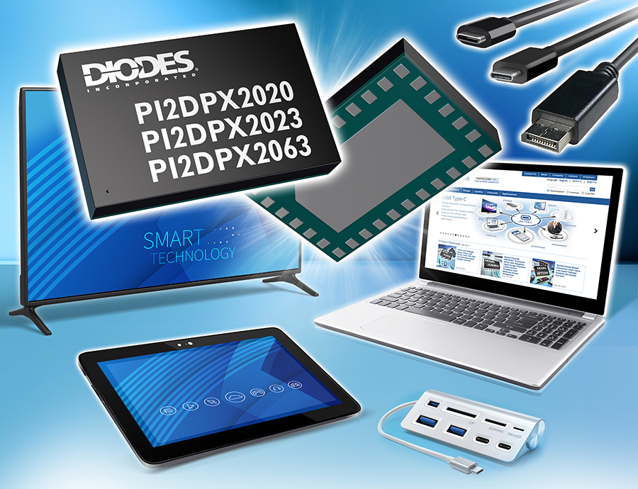 20Gbps ReDrivers from Diodes Incorporated combine impressive signal integrity capabilities with low power operation