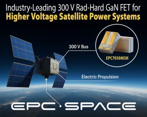 EPC launches the EPC7030MSH, a radiation-hardened (RH) 300 V gallium nitride (GaN) FET