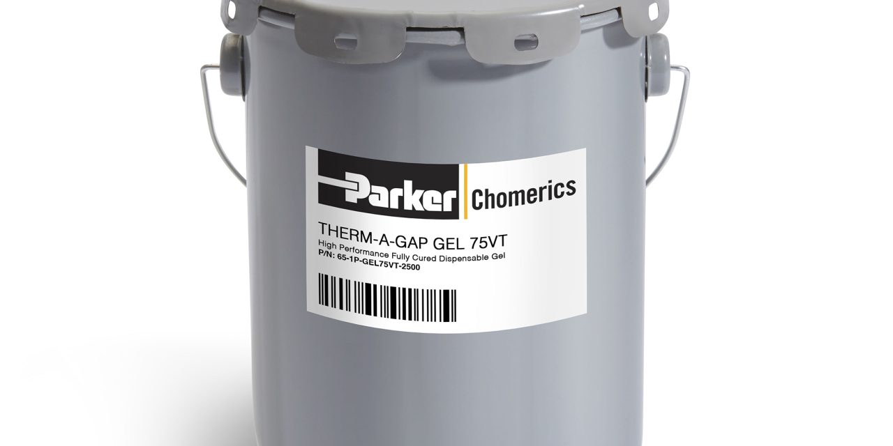 Highest performance dispensable thermal gel from Parker Chomerics offers vertical tackiness