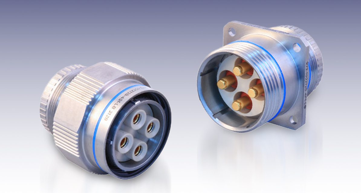 Available through Powell Electronics are high-power aircraft connectors and cables from Glenair