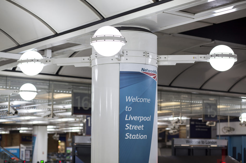 Goodlight G360 LED SON lamps installed at Liverpool Street Station rail... 2