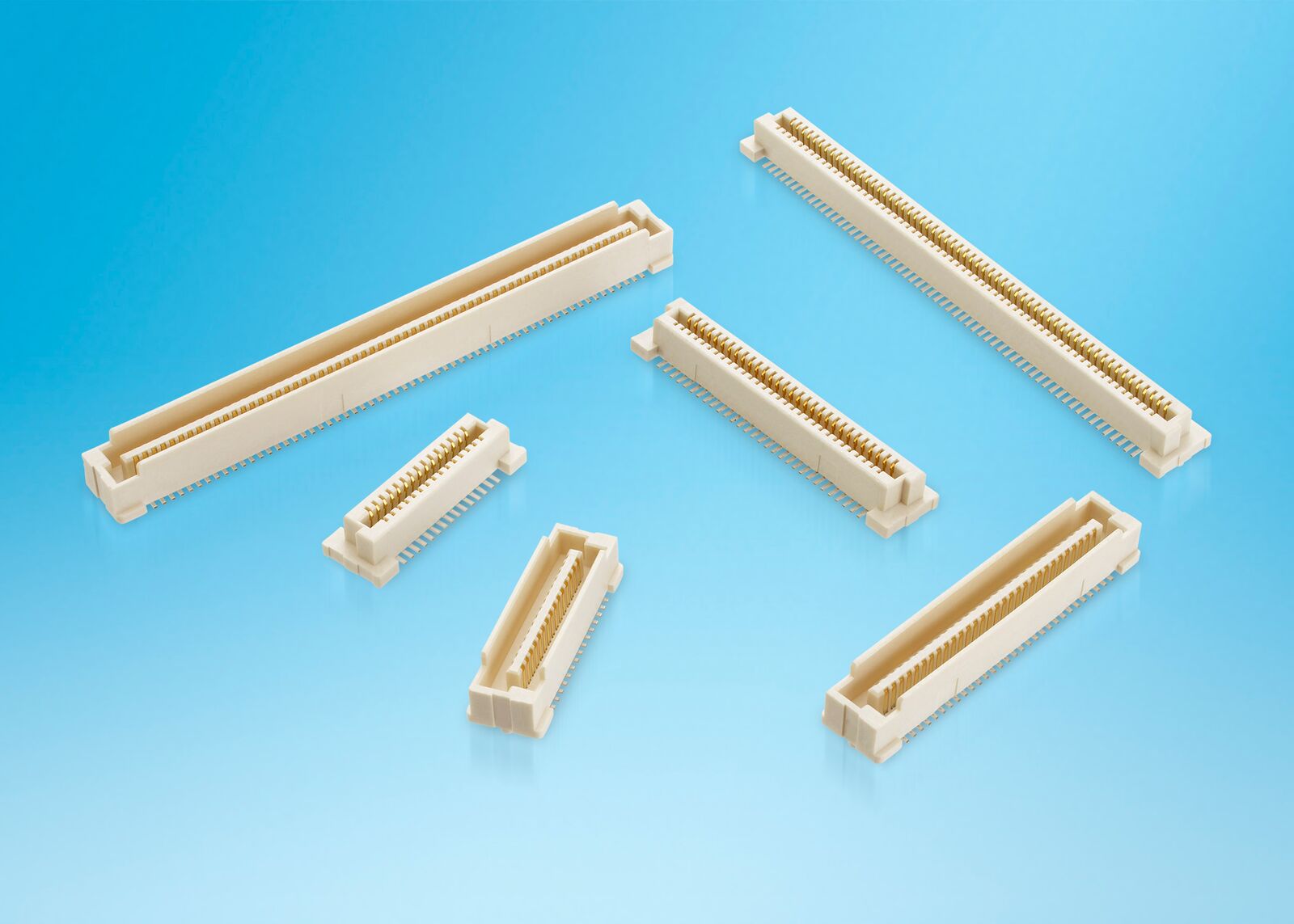 Compact high pin count 0.8mm pitch mezzanine connectors target high-density industrial systems