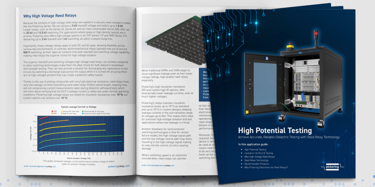 Ensuring safety, reliability, and accuracy in hipot testing with reed relays from Pickering Electronics