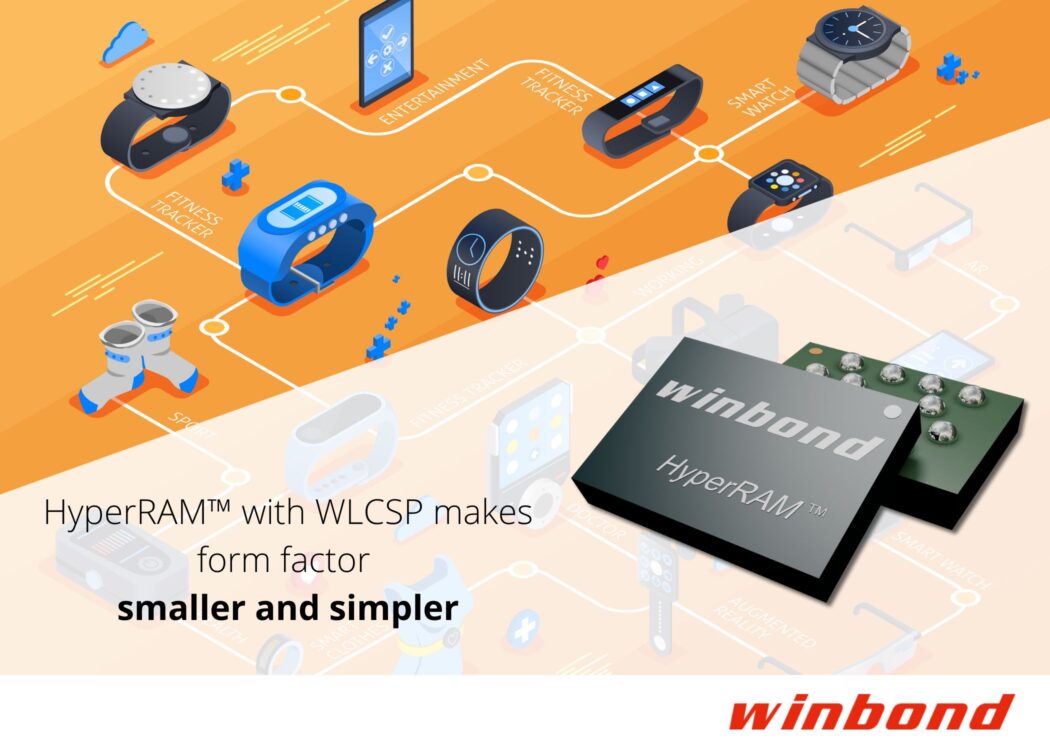Winbond leads the era of wearable devices with the launch of HyperRAM WLCSP package