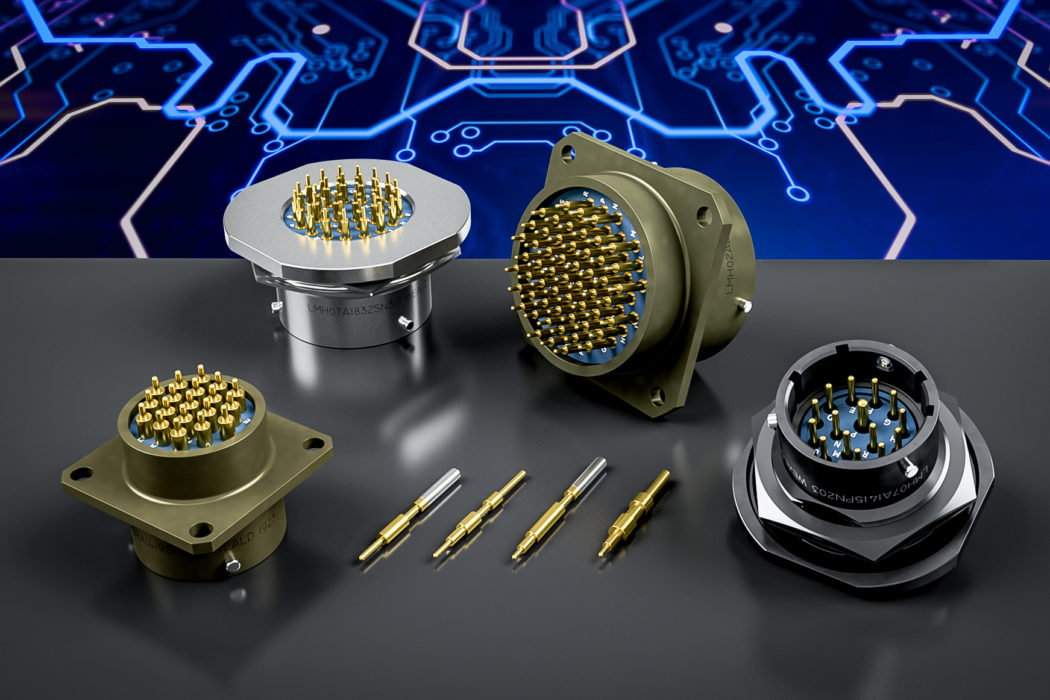 Bayonet Locking Circular Connectors with PCB contacts meet MIL-DTL-26482
