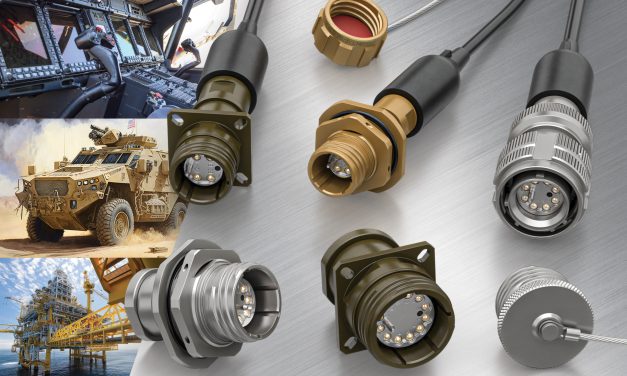 Mil-spec D38999 contactless expanded beam circular fibre-optic connectors from Lane Electronics