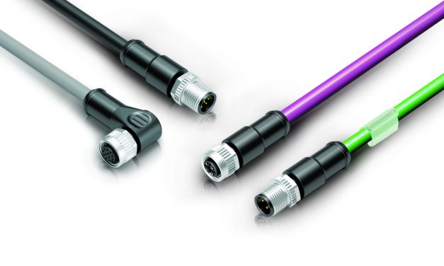Optimised assembly for M12 connectors: binder introduces knurled and hexagonal coupling rings