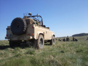 MACE 3 on trials with the British Army. The UGV was used in a soldier support role.