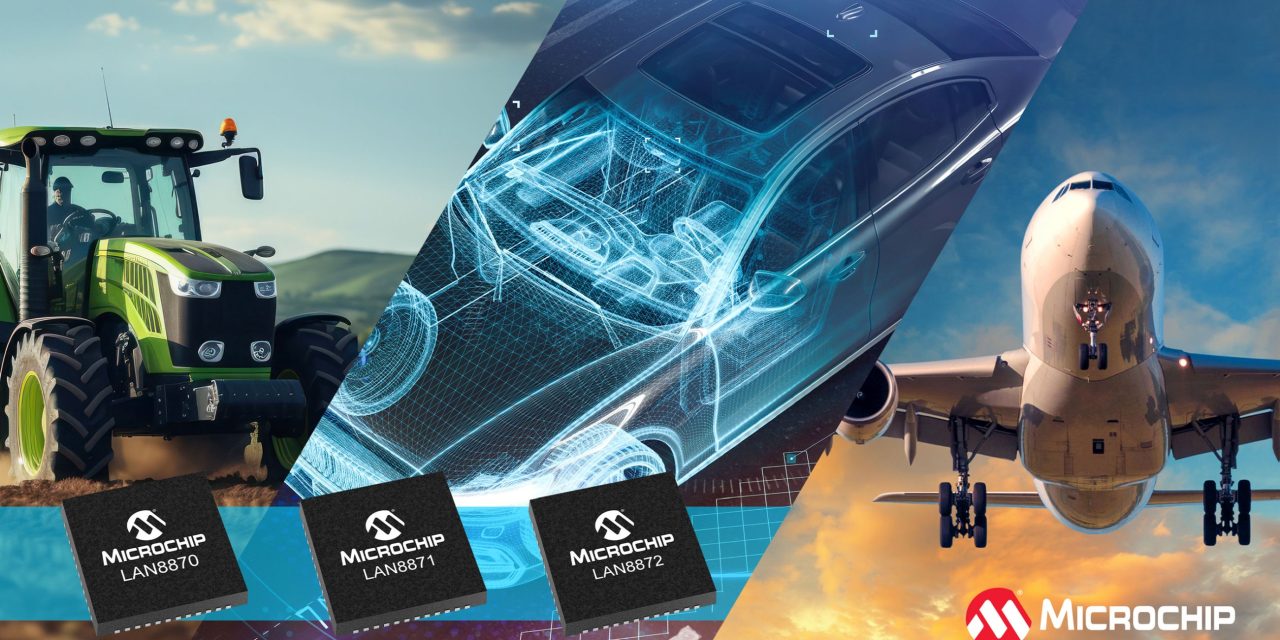 Expanded single pair ethernet portfolio with 100BASE-T1 and 1000BASE-T1 PHY transceivers for network interoperability