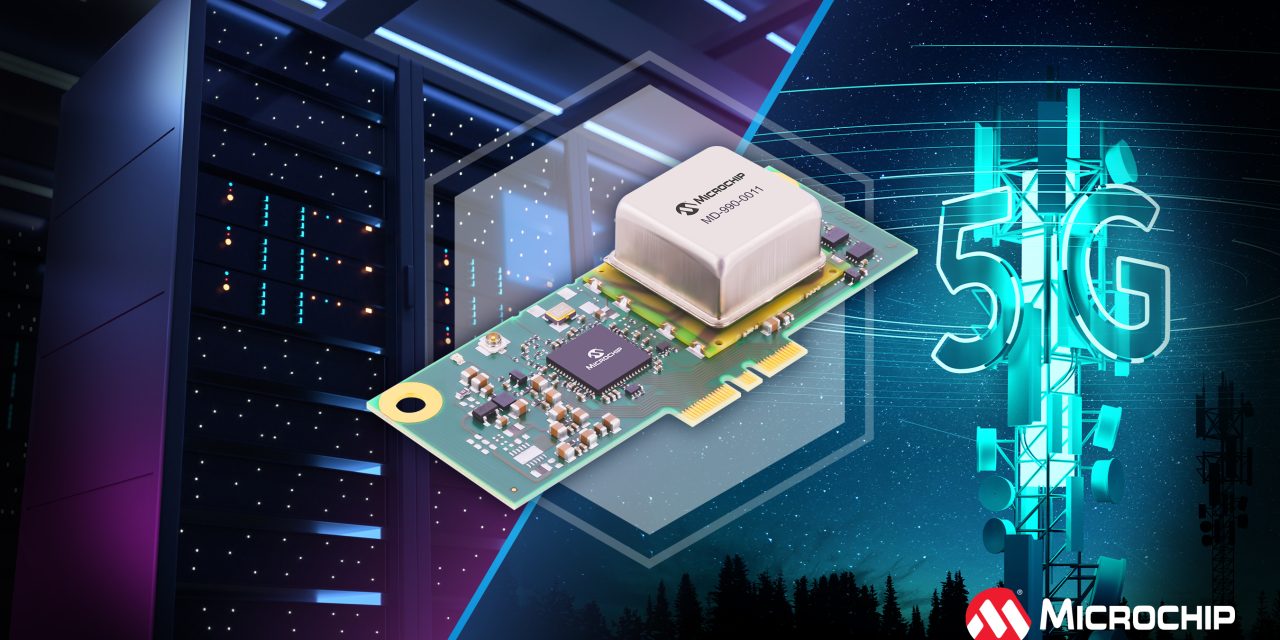 New plug-in timing module from Microchip delivers precise, reliable synchronization for data centres and 5G networks to meet the demands of AI and next-generation connectivity