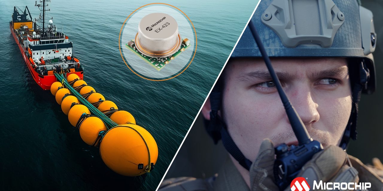 New EX‑423 evacuated miniature crystal oscillator from Microchip for critical timing in low- and battery-powered applications