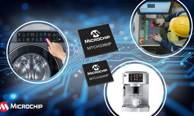 Microchip introduces its first turnkey touch controllers for buttons, sliders and wheels with parallel sensing