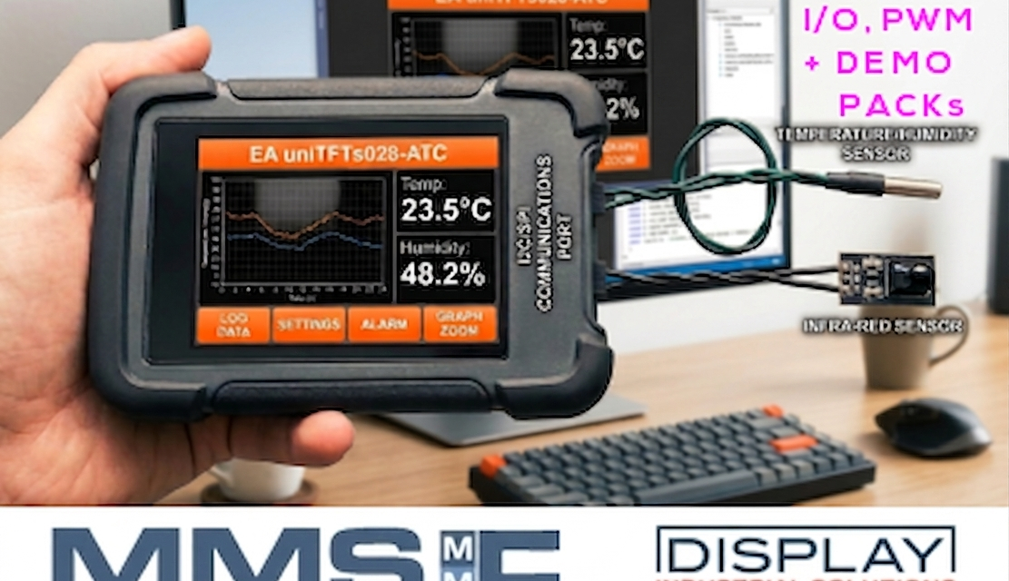 HMI integration “made effortless”: the power of EA uniTFTs028 – available from MMS Electronics