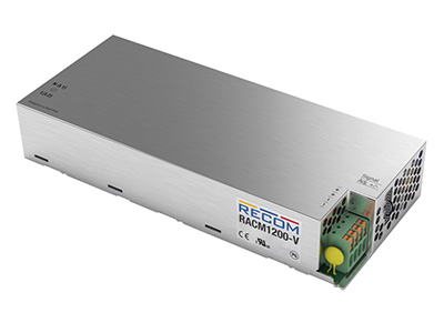 Compactness convinces: RECOM RACM1200-V AC/DC enclosed power supply at Rutronik