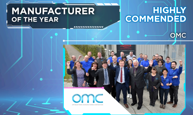 OMC recognised among UK’s top manufacturers at prestigious electronics industry awards