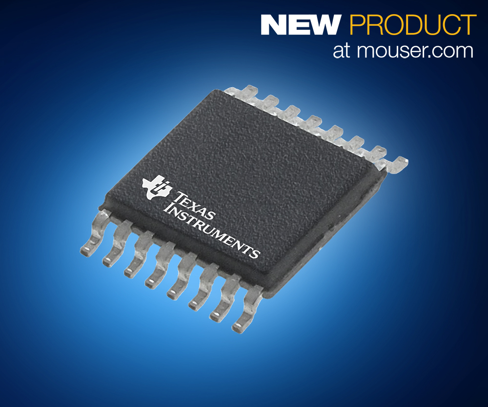 Texas Instruments’ 16-Bit ADS112C04 ADC, now at Mouser,  offers low-power conversion for small sensor signals