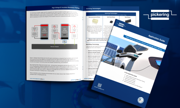 Pickering guide highlights the benefits of reed relays for EV and chargepoint testing