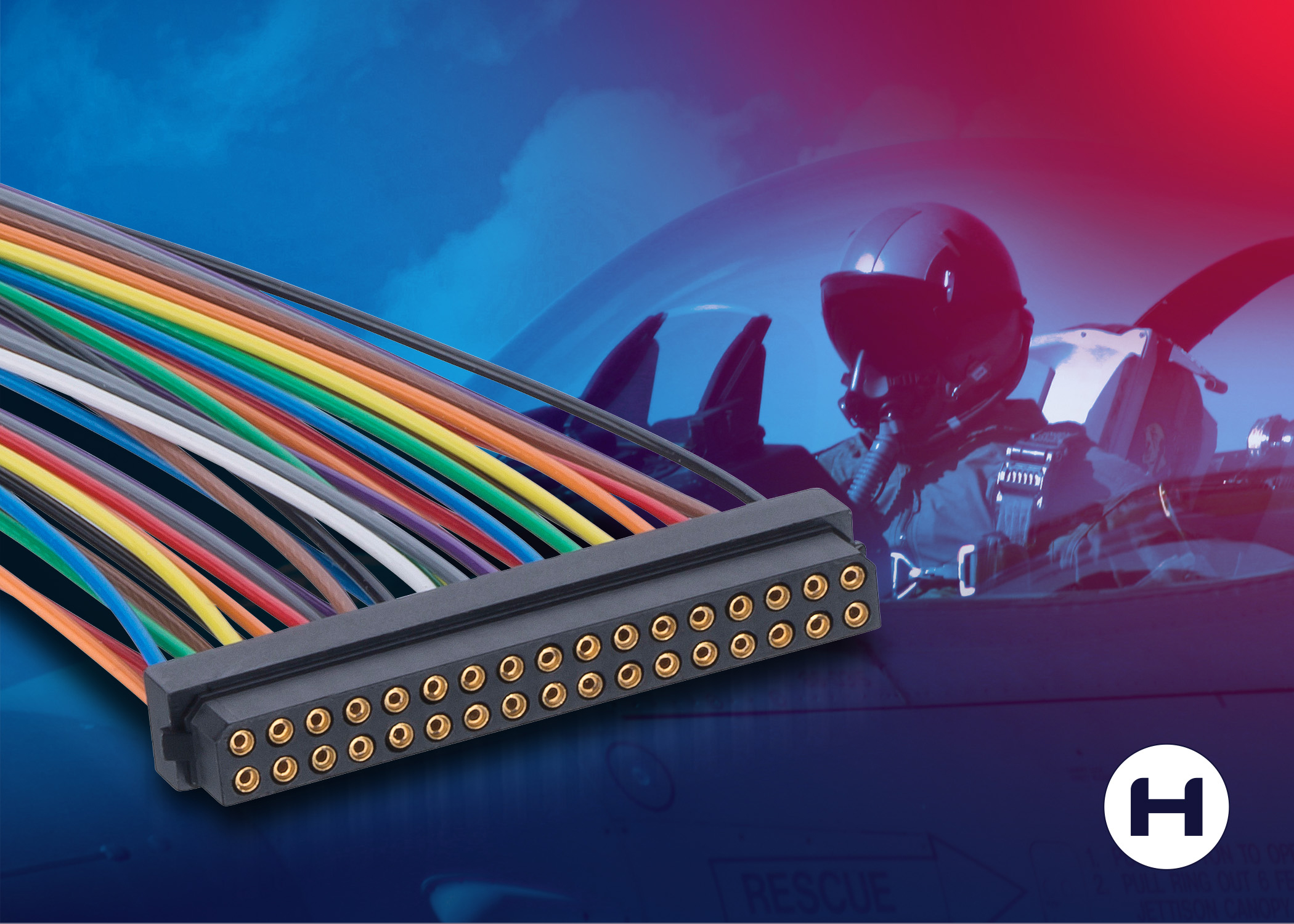 Rugged and compact Datamate cable-to-cable connectors from Harwin for demanding applications in stock at Powell Electronics