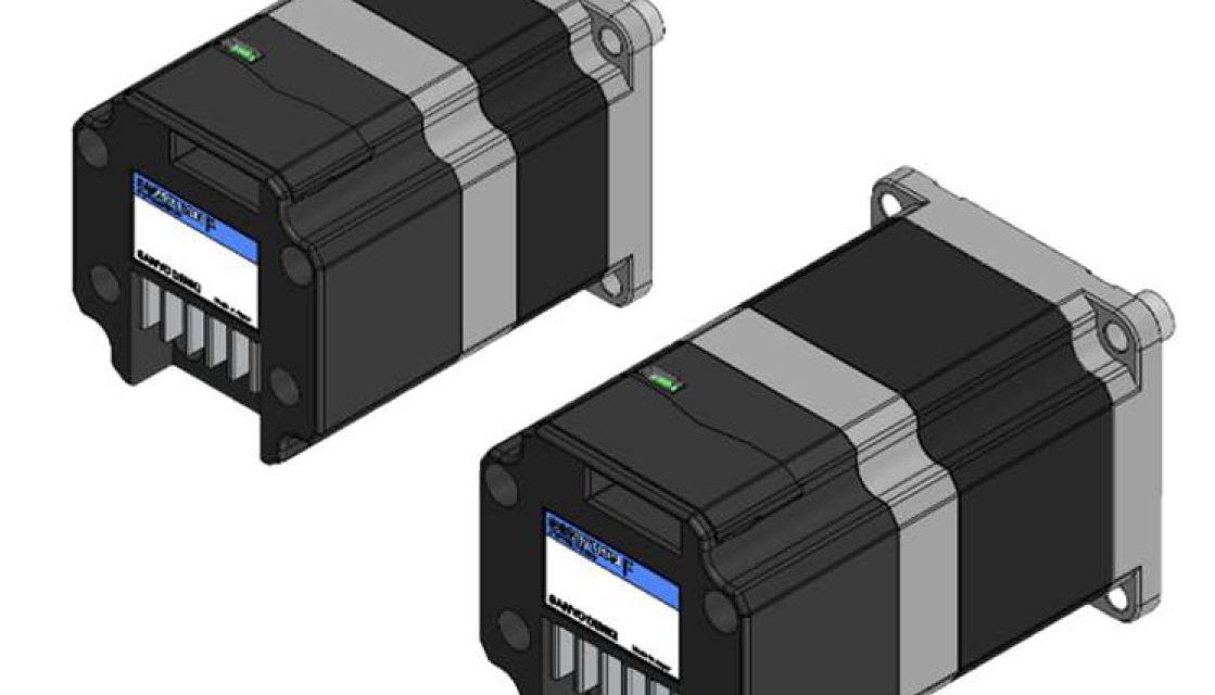Compact 56 mm² stepper motors with integrated driver from EAO