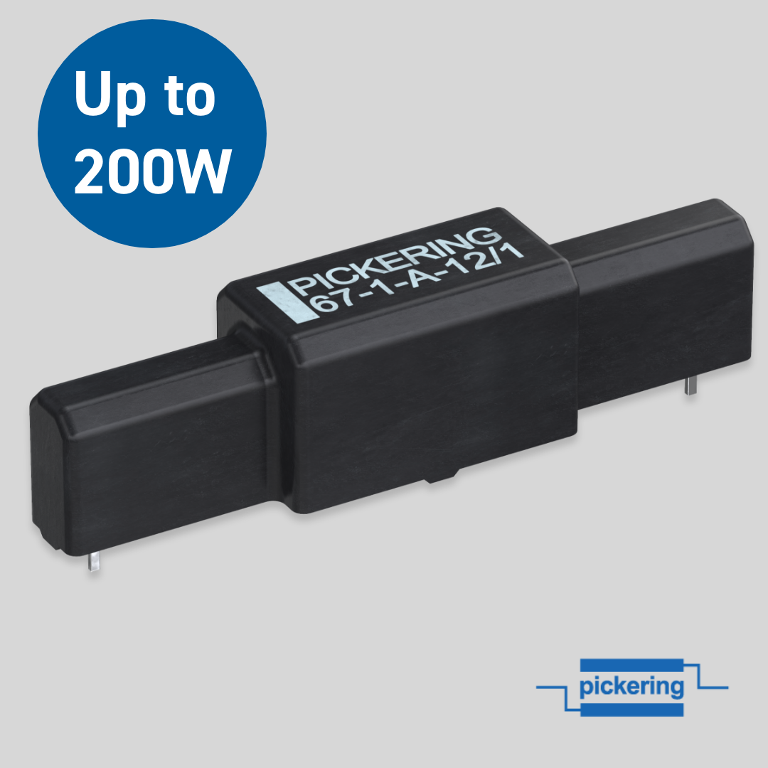 New high-voltage, long-life dry reed relays now rated up to 200W