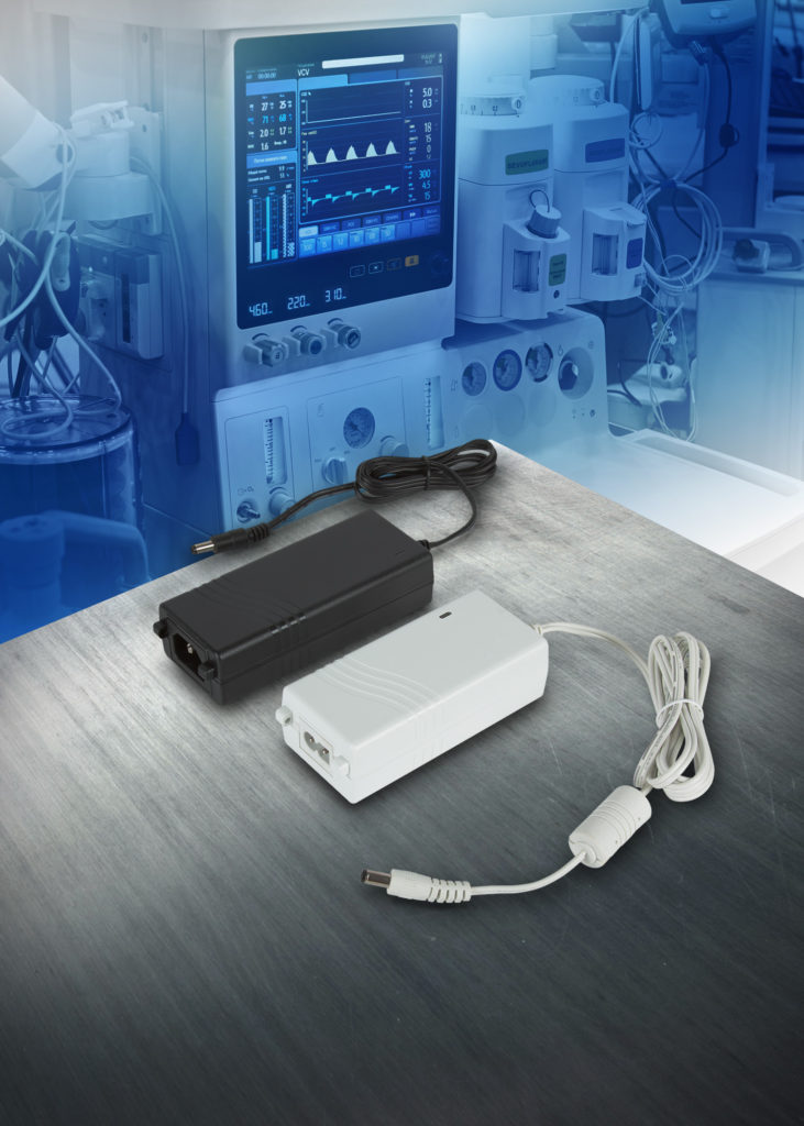 Desktop medical & ITE 36-65-Watt power supplies meet the latest energy efficiency requirements