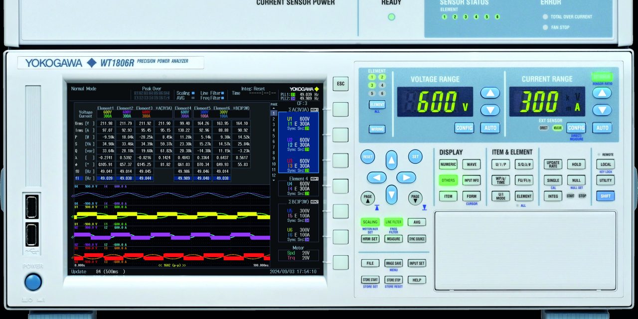 Yokogawa Test & Measurement releases WT1800R series high performance power analyzer