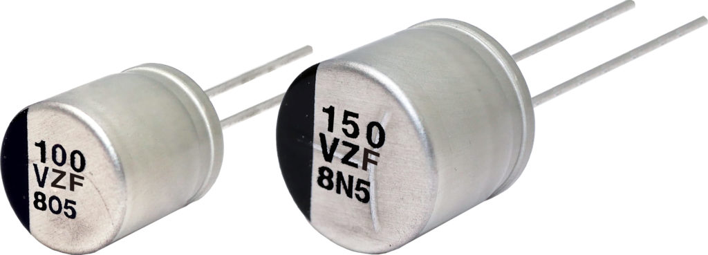 150°C conductive polymer hybrid capacitor portfolio in THT format from Panasonic Industry Europe suits automotive uses