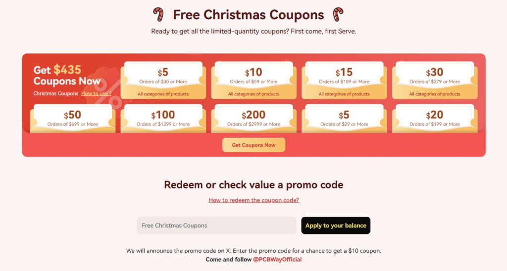 PCBWay's Christmas Event Is Now Live