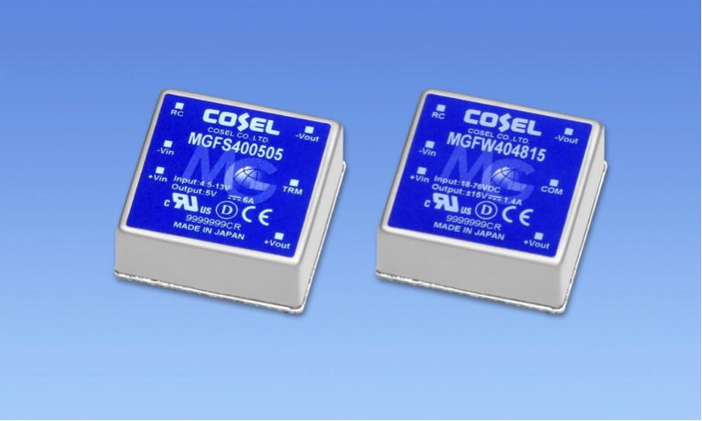 COSEL’s very high reliability 40W DC/DC converter for demanding applications offers 10 year warranty