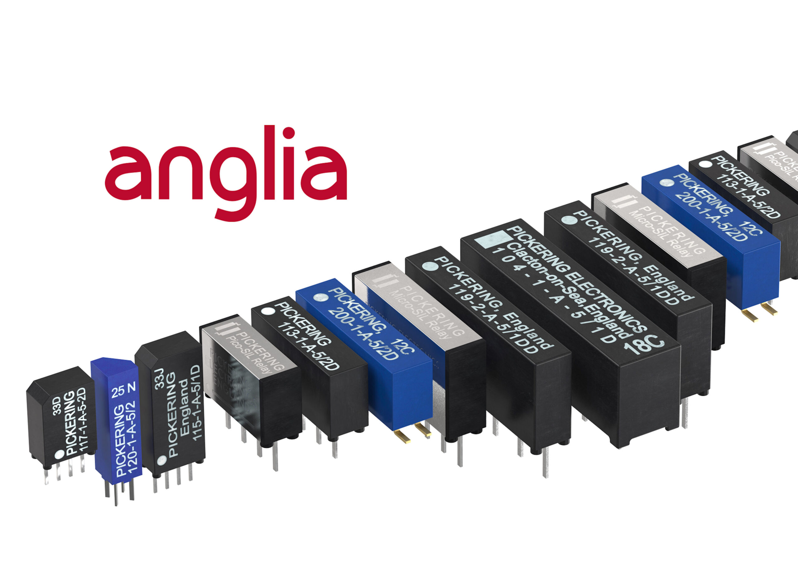Pickering Electronics’ high performance reed relays available through Anglia