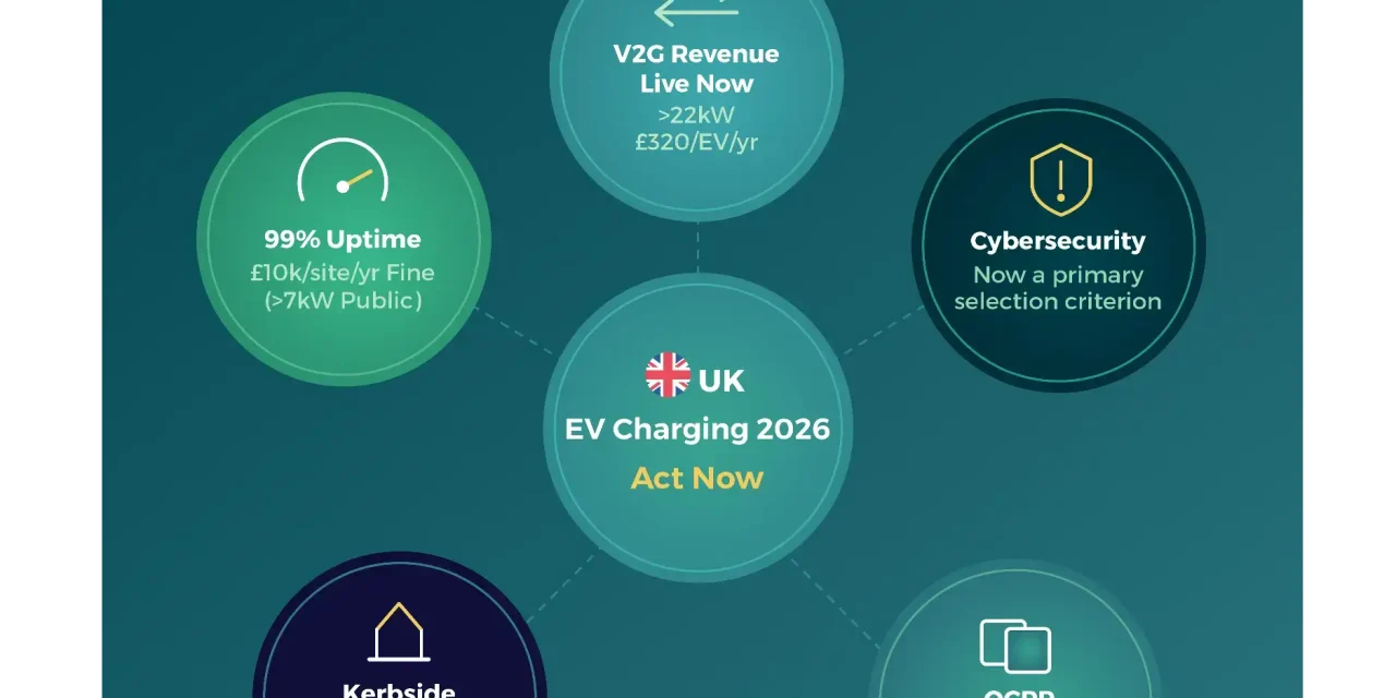 Compliance, cybersecurity and V2G to drive UK EV charging market change in 2026, Versinetic finds